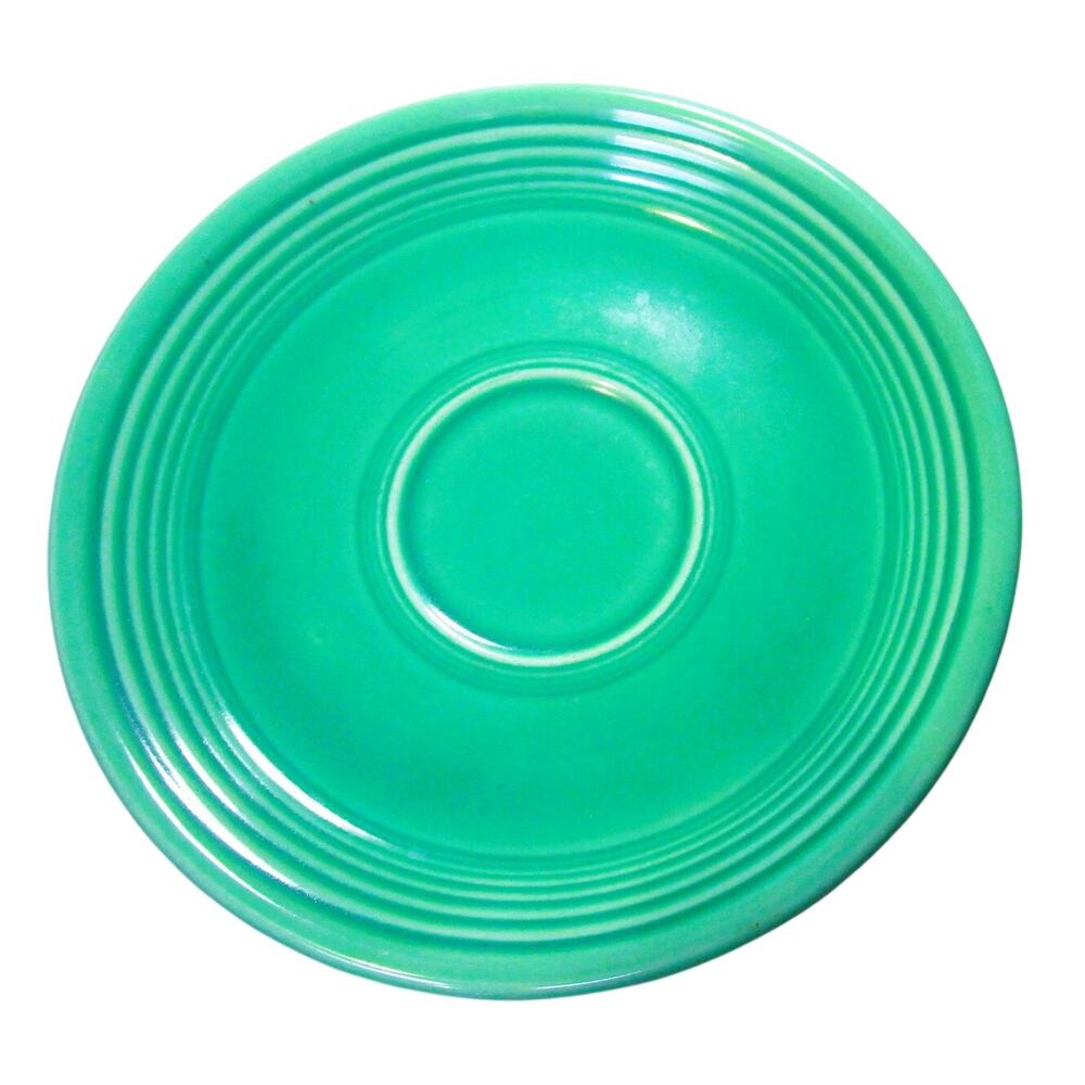 Homer Laughlin Fiestaware Footed Saucer Original 1950s Green Glaze 6.25"